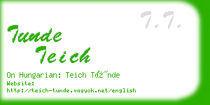 tunde teich business card